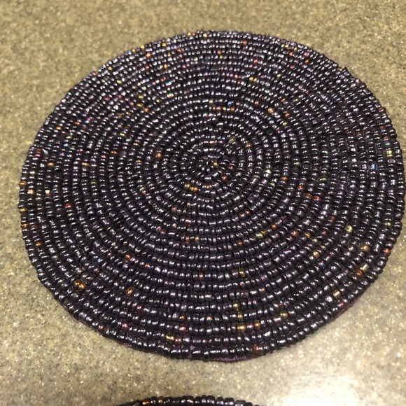 🥳B-DAY SALE❤️NWT Pottery Barn Beaded Coasters - Picture 3 of 7